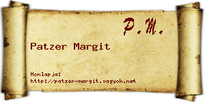 Patzer Margit névjegykártya